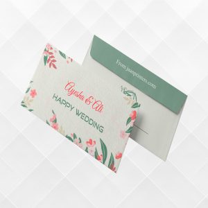 Customized Happy Wedding Envelope